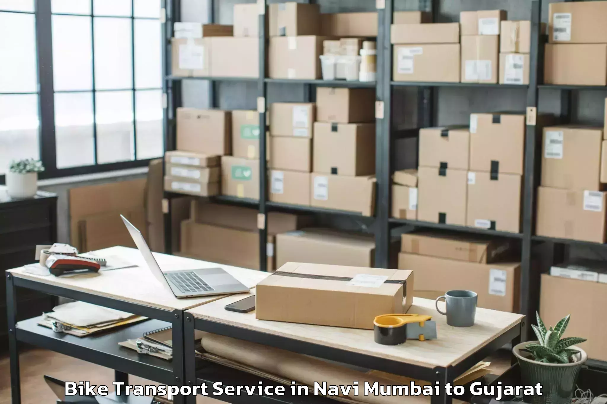 Top Navi Mumbai to Dakor Bike Transport Available